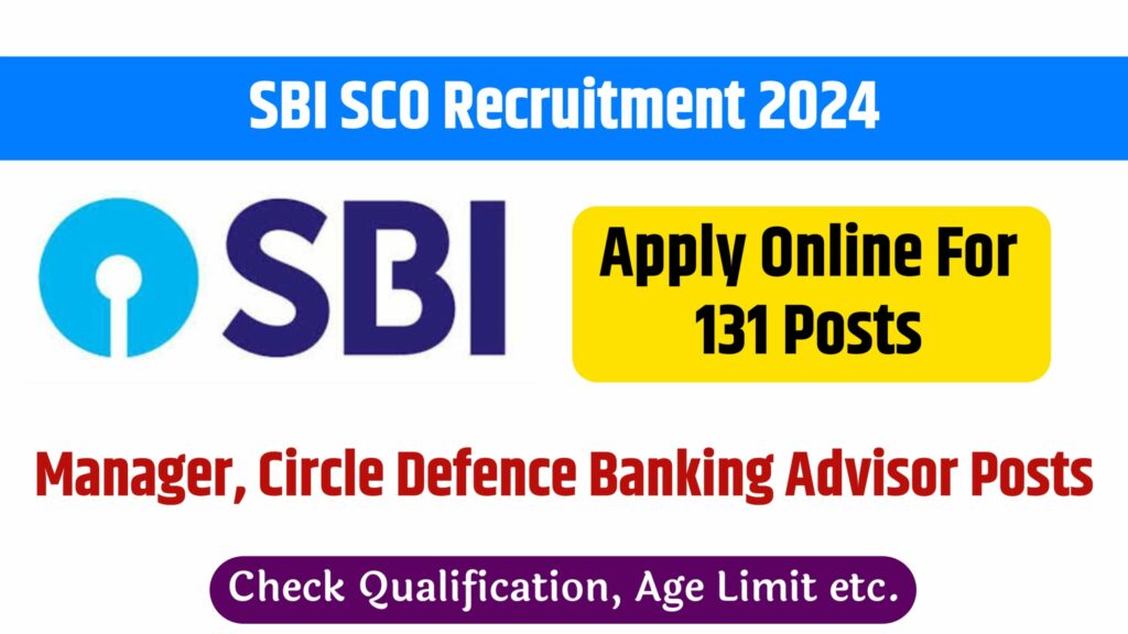 SBI SCO Recruitment 2024 - Special Cadre Officer – Assistant Manager ...